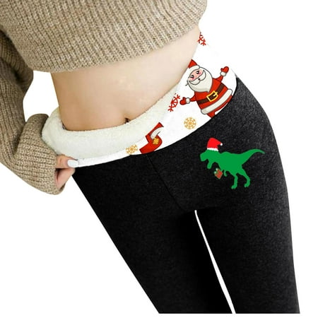 

Womens Winter Casual Solid Color Leggings Elastic High Waist Thermal Capris Workout Trousers Thermal Prints Pants under Dress Shorts Maternity