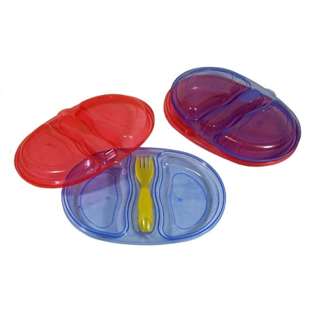 Take and Toss Double Duty Plates - 4 Pack - Includes place for Child's name & date for keeping track at home or daycare