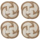 thumbnail image 1 of Now Designs Posavasos de cuerda náutica de ganchillo, juego de cuatro, posavasos absorbentes para protección de mesa, 1 of 5