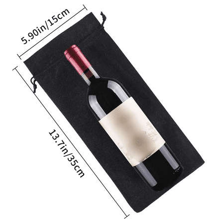 

50Pcs Jute Burlap Wine Bags Drawstring Hessian Cloth Bottle Gift Bags for Blind Taste Halloween Party Holiday Giving