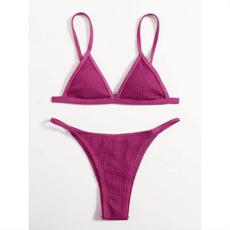 Sexy Bikini 2024 Women Swimsuit Solid Triangle Bikinis Sets Swimwear Mini Thong Bathing Suit Brazilian Swimming for Beach Wear