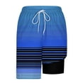 thumbnail image 7 of lcziwo Board Short Swimsuit for Men Print Rash Guard Drawstring Elastic Waist Swim Short Summer Fathion Beach Short with Lined Blue M, 7 of 7