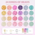 thumbnail image 2 of Papapt 3mm Seed Beads for Bracelets Making Kit, Friendship Bracelet Kit for Girls, 24 Colors Bead Bracelet Kit, Beads for Jewelry Making Kit, DIY, Arts and Crafts Gifts Age 3+ (3MM-A) #J02, 2 of 7