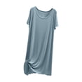thumbnail image 1 of Vestido largo de verano ligero con cuello redondo y corte holgado para mujer, 1 of 3