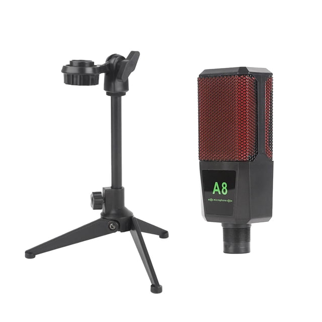 Milaget Microphone à Condensateur USB Durable Professionnel pour Diffusion en Direct sur Table Support PC Pp