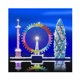 thumbnail image 2 of Cuadros Decorativos Kit de mosaico de construcción de ciudad 5D DIY cristal parcial Ehuebsd redondo pintura de diamantes de imitación conjunto de imágenes de dibujo decoración del hogar, 2 of 9