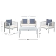 thumbnail image 6 of Safavieh  Outdoor Living Alda 4-piece Set with Accent Pillows Grey/Beige/NavyWhite, 6 of 8