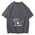 thumbnail image 4 of Shinyii Women's DIY Customization Name Photo Top T-shirt Crew Neck Short Sleeve T shirt, 4 of 4