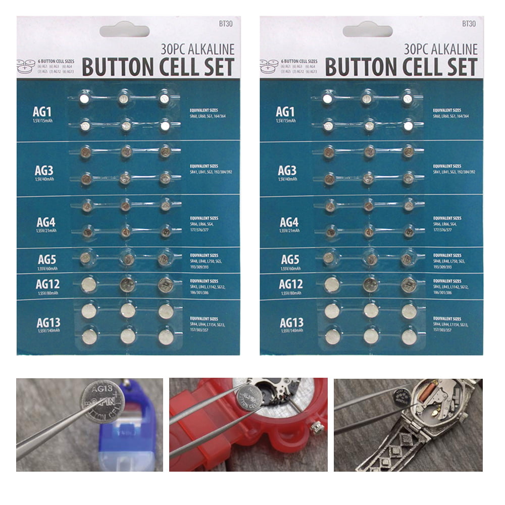 60-x-assorted-sizes-button-cell-alkaline-batteries-set-ag1-ag3-ag4-ag5-ag12-ag13-walmart