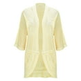 thumbnail image 5 of YFNNUP Womens Crochet Cardigan Trendy Hollow Out Boho Sweater Coat Lightweight Open Front Long Sleeve Beach Kimonos Cardigans, 5 of 8