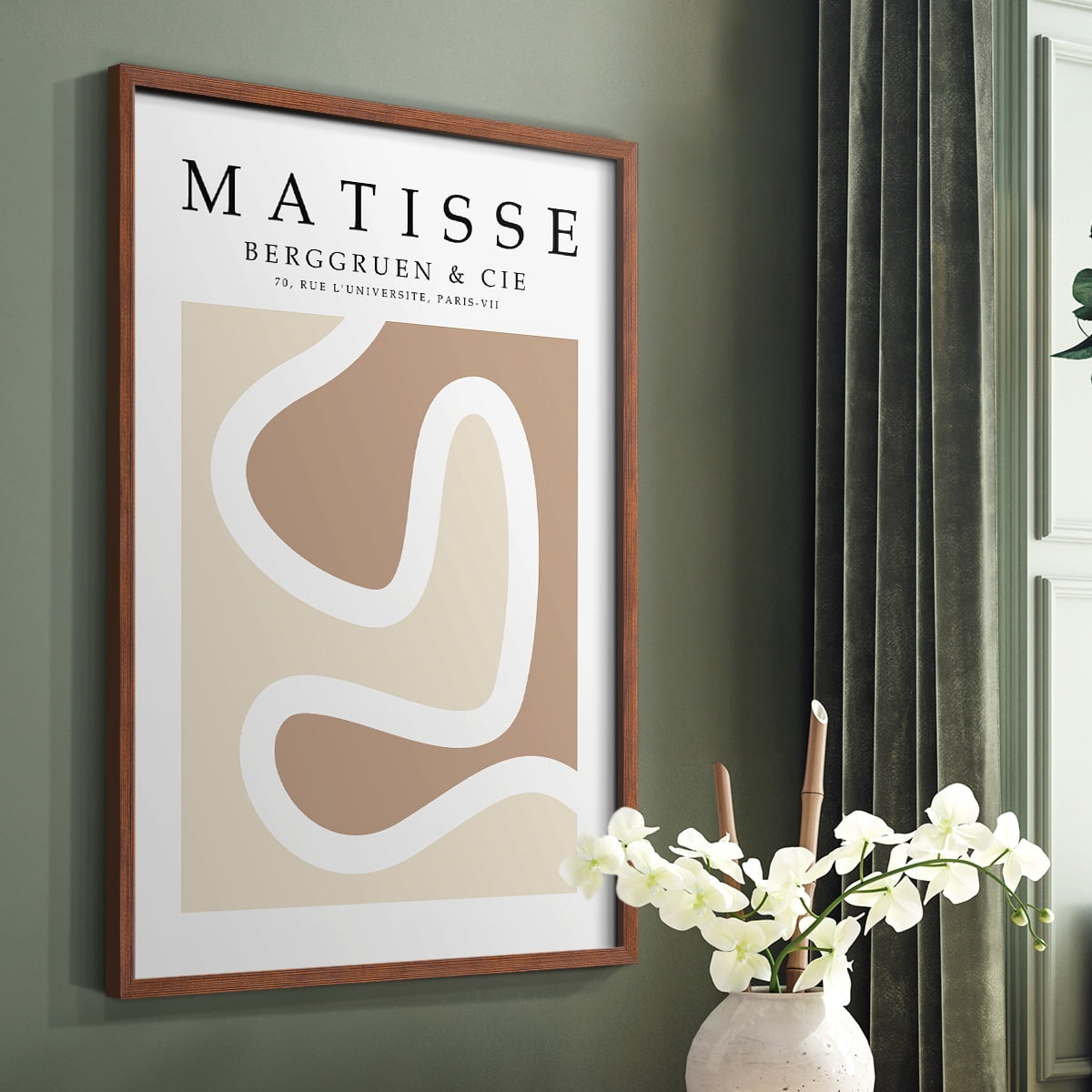 Matisse CCCXLVI in Brown Solid Wood 22 x 28 Framed Print