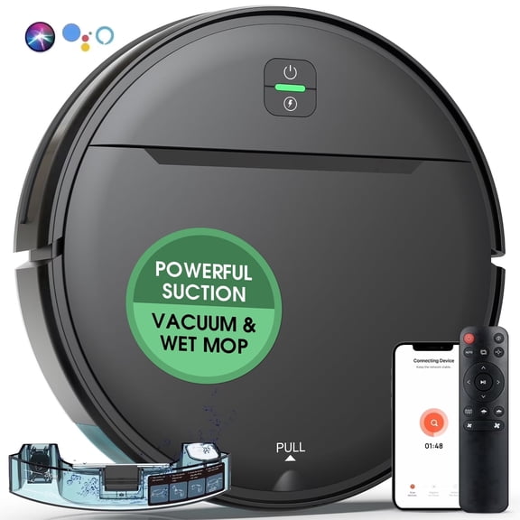 OMESER Robot Vacuum and Mop Cleaner 2 in 1 for Pet Hair Hard Floor, 3000Pa, APP/Wifi/Voice/Remote