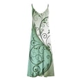 thumbnail image 4 of SMihono Robe Maxi Bohème d'Été pour Femmes Grande Taille Mode d'Été Imprimée Col en V Sans Manches Bretelles Robe Chandail Robe de Plage, 4 of 4