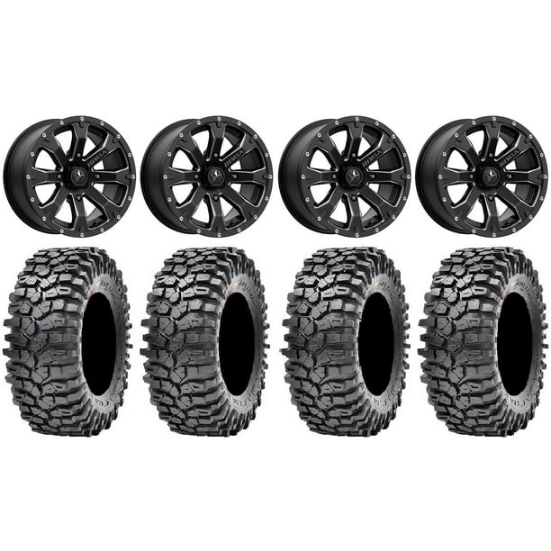 Msa Bounty 14 Wheels Black 32 Roxxzilla Tires Can Am Maverick X3 Honda Pioneer 1000 Talon Walmart Com