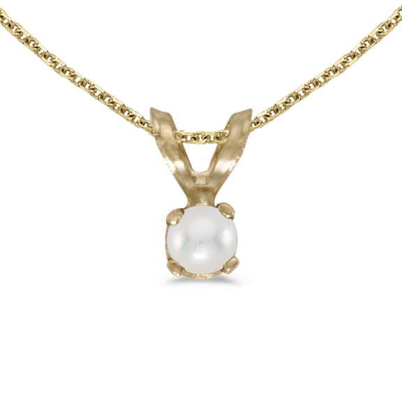 14k Yellow Gold Freshwater Cultured Pearl Pendant