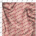 thumbnail image 3 of Soimoi Lightweight Cotton Voile Fabric, Orange- Floral Print, Unstitched Material- 42 Inch Width, Ideal For Making Summer Dresses, Blouses, Scarves, Sheer Curtains, Garment Linings, 1 Yard, 3 of 6