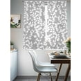 thumbnail image 5 of Grey White Botanical Semi Sheer Curtains 63 Inch Length 2 Panels Set, Pastoral Spring Floral Summer Art Sheer Kitchen Curtain Privacy Voile Window Curtain for Living Room Bedroom Rod Pocket Drapes, 5 of 7