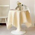 thumbnail image 2 of Hongchun White Round Tablecloth 90cm - Polyester Wedding Tablecloth Wrinkle Resistant Anti Stain Table Decoration, 2 of 5