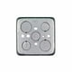 thumbnail image 5 of Pack 10 Pzs Caja Metalica Tipo Cuadrada Acero 4x4 Pulg plateado 4 pulgadas, 5 of 5