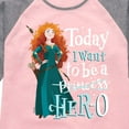thumbnail image 3 of Disney Princess - Want To Be A Her-o - Toddler And Youth Girls Raglan Graphic T-Shirt, 3 of 5
