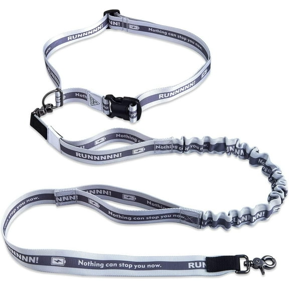 Hands Free Dog Leash with Waist Belt Lifetime Replacement, Dual Handle Bungee Leash for Running, Jogging, Hiking and Walking, for Medium and Large Dogs 5318