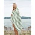 thumbnail image 2 of Sage Green Buffalo Plaid Beach Towels Oversized Super Absorbent, Green White Checkered Farmhouse Lightweight Bath Towel Quick Dry Sets For Bathroom/Pool/Rv Camping/Beach Play/Gym Room/Picnic 31"x62", 2 of 8
