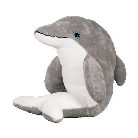 Bubbles the Dolphin 16-Inch Plush Toy Kit - DIY No-Sew Toy with Hand Stuffing Fiber Filling - Great for Fun Activities!