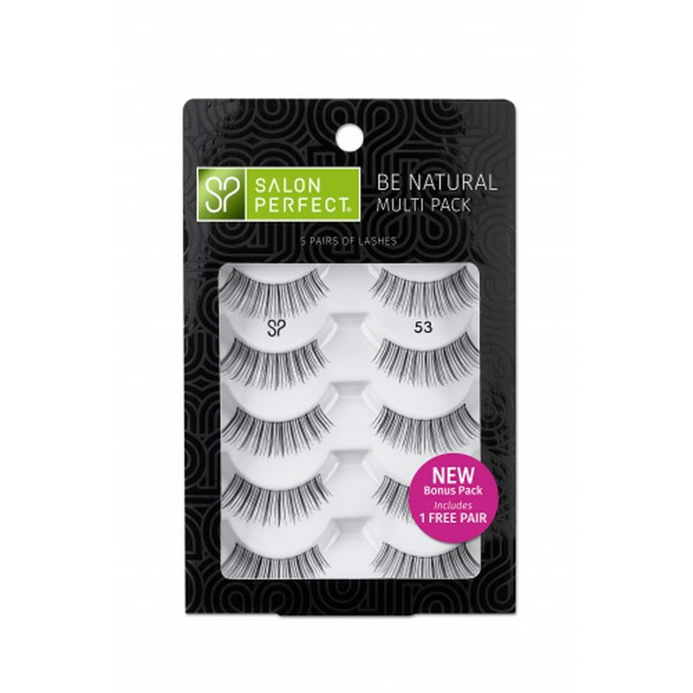 Salon Perfect Multipack False Eyelashes 53, Black, 5 Pairs Walmart
