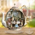thumbnail image 3 of Easter Bunny Teapot Scene Acrylic Easter Desktop Decoration, Teapot Bunny Signs Desktop Ornaments Figurine Statue Easter, Gift for Shelves Table Party Spring Decor 2D Party Decoration Ornament A, 3 of 9