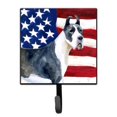 thumbnail image 1 of Harlequin Great Dane Patriotic Leash or Key Holder, 1 of 1