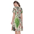 thumbnail image 3 of Womens Summer A-Line Dresses Casual Short Sleeve T-Shirt Dress Beach Sundress, Italian Cuisine Italy Vintage, 3 of 7