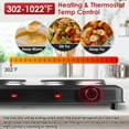 thumbnail image 5 of 1800W Dual Electric Stove Infrared Dual Burner Portable Hot Plates Glass Double Cooktop Countertop Counter Stove, 5 of 8