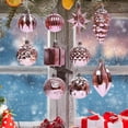 thumbnail image 1 of Juego de 10 bolas decorativas navideñas Macarena Rosa, 1 of 8