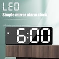 thumbnail image 3 of Reloj despertador digital LED Jadeshay con espejo y alarma para mesita de noche, 3 of 11