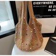thumbnail image 3 of Bolsos de hombro de moda para mujer 2024, bolsos tejidos para playa para jóvenes, estilo de vacaciones de ocio, bolsas casuales de tela para mujeres, 3 of 5