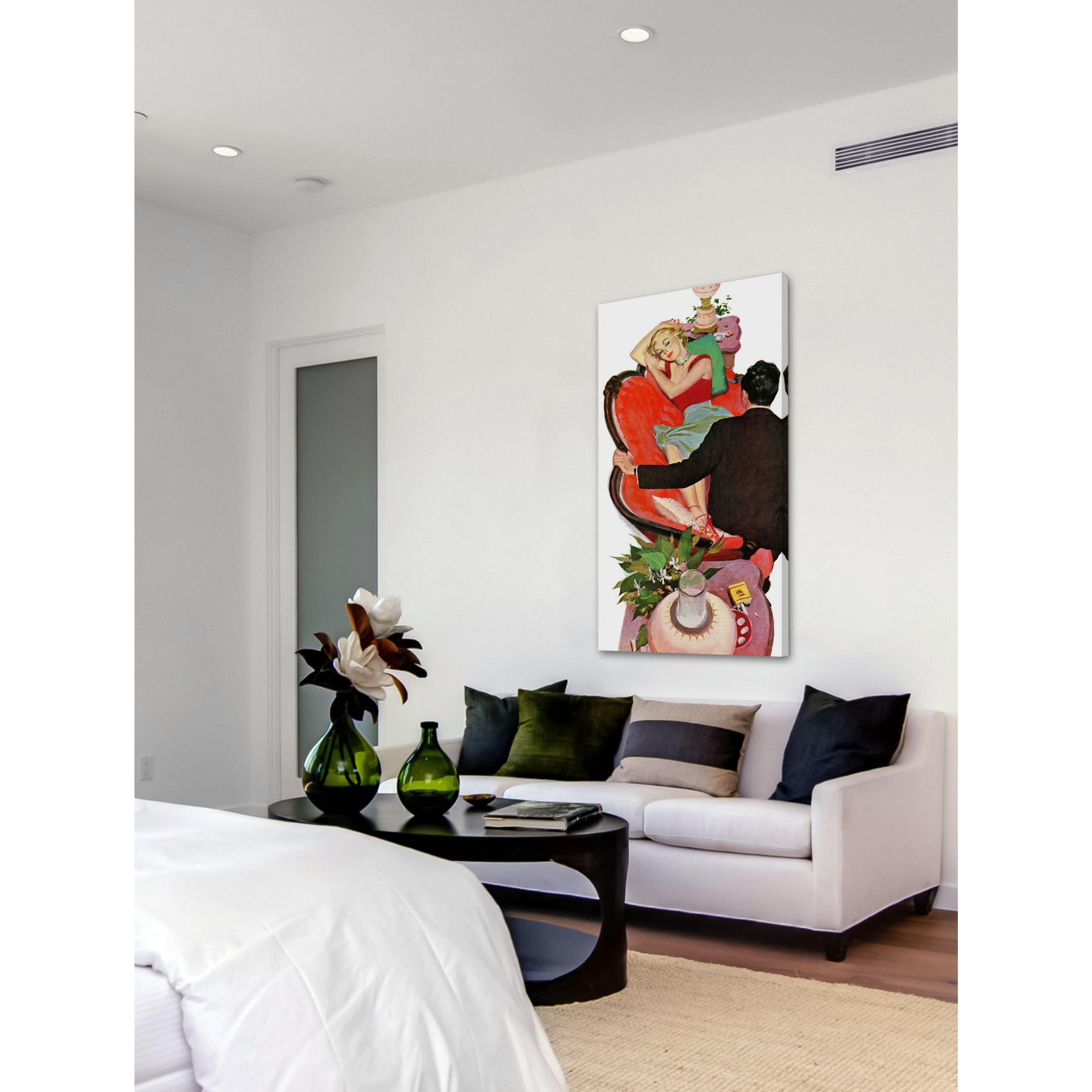 MARMONT HILL  - Handmade Lonely Honeymoon Painting Print on Canvas 22.5 x 45