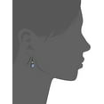 thumbnail image 3 of 1928 Jewelry Round AB Crystal & Sapphire Blue Square Drop Earrings, 3 of 5