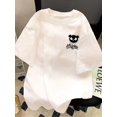 thumbnail image 2 of Camiseta clásica 100 % algodón con estampado gráfico de oso: suave, transpirable, informal, de manga corta y cuello redondo para hombre: ideal para exteriores en verano., 2 of 7