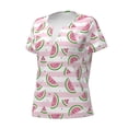 thumbnail image 2 of Naloa Watermelon Print T-Shirts Short Sleeve V Neck Tees for Women Fashion Tops Trendy Lightweight Soft Casual Summer Outfits Clothes, 2 of 5