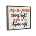 thumbnail image 3 of Stupell Industries Autumn Jack-o-Lantern Phrase Holiday Painting Gray Floater Framed Art Print Wall Art, 31 x 25, 3 of 9