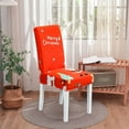 thumbnail image 4 of Christmas Chair Cover Elastic Stretchable Washable Protective Cover For Restaurant Ceremony Hotel Chairs Polyester Fiber With Digital Printing Pattern Fits Most Chairs Durable Decor Accent Seasonal, 4 of 6