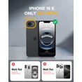 thumbnail image 2 of Funda magnética Miracase para iPhone 16E con protector de pantalla, 2 of 6