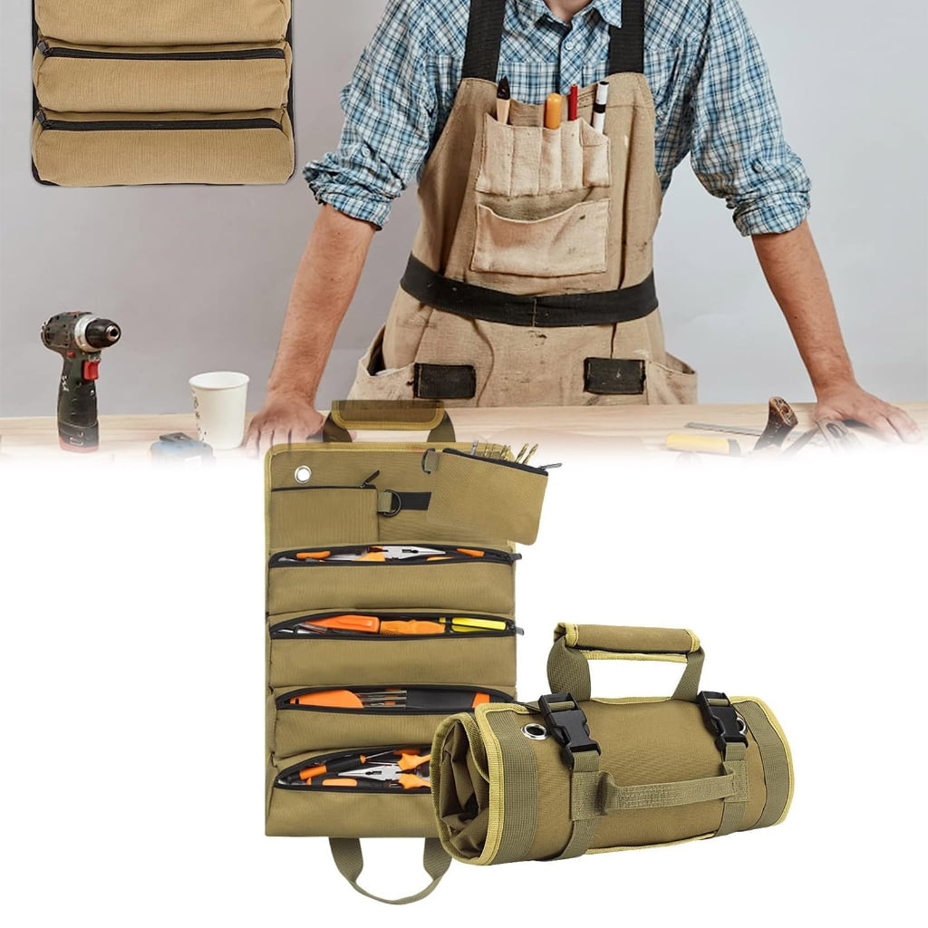 Hardware Tool Wrap Rolled Waterproof Storage Bag Pliers Wrench Organizer Bucket