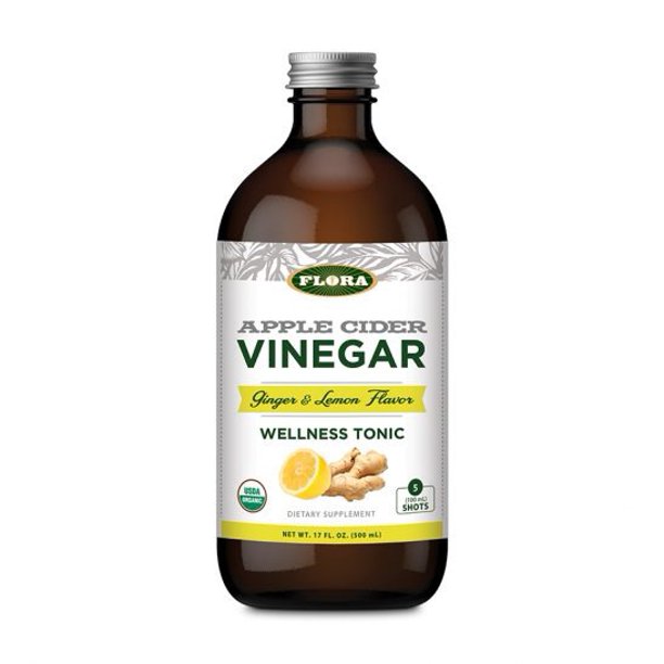 Apple Cider Vinegar Ginger & Lemon Flavor Wellness Tonic Flora Inc 17