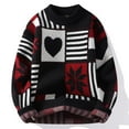 thumbnail image 2 of JIKNTTR Christmas Sweater Couple Matching Crewneck Knit Pullover Men Women Xmas Jumper Fashion Casual Pullover Sweaters Fall Winter Sweaters, 2 of 4
