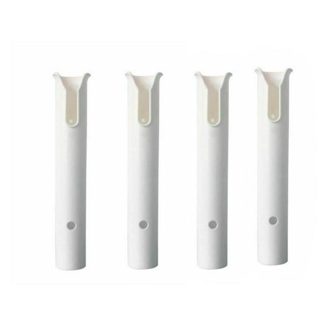 4 Pcs Fishing Rod Holder Racks Marine White Polyethelene Holds Boat ,Long Lasting