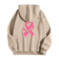 thumbnail image 6 of Bibifish Womens Zip Up Hoodies Breast Cancer Awareness Ribbon Hooded Sweatshirts Relaxed Fit Long Sleeve Hooded Jackets With Pockets, 6 of 7