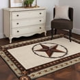 thumbnail image 4 of Country Star Washable Area Rug 2.7 x 5 ft Farmhouse Texas Star, Soft Non Slip Rugs Stain Repellent Indoor Felt Carpet for Living Dining Room Bedroom Home Office, 4 of 9