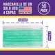 thumbnail image 3 of Cubrebocas desechable Lutema 4 Capas proteccion Verde menta, 3 of 4