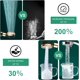 thumbnail image 4 of Rociador Rociador Rociador Anticalcáreo, Rociador de Mano de Alta Presión con 3 + 1 Modos, Rociador de Ducha de Masaje Filtrante, Parada de Agua de una Tecla - ABS - Negro Mate brillar Electrónica, 4 of 5